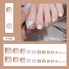 Peças finas de unha Flash Wear Nail Fine Flash Peças destacáveis para unhas dos pés Peças irregulares para unhas dos pés Adesivo para unhas 24 peças