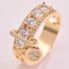 Anillo de piedra para mujer fabricantes de joyería de circón enviaron anillo de suministro de comercio exterior para mujer