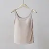 Camisola de tirantes finos de verano para mujer con copas incorporadas, capa base integrada, espalda bonita, adelgazante y adecuada para llevar como prenda exterior