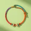 Nudo de Flor de Durazno Pulsera Semi-Terminada Hilo Rojo para el Año de Nacimiento DIY Se Puede Usar para Enhebrar Cuentas y Oro, Pulsera de Cuerda Trenzada de Ocho Hilos Hecha a Mano