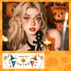 Pegatinas de Tatuajes de Color para Halloween Transfronterizos Divertidas Pegatinas de Cara de Dibujos Animados para Fiesta Nuevo Maquillaje Temporal Pegatinas de Terror Impermeables