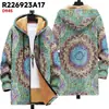 Chaqueta de Estilo Nuevo con Elementos de Patrón Multicolor Cremallera B36 Cardigan con Capucha Abrigo de Algodón Polar Engrosado de Invierno con Forro Amarillo