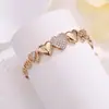 Nuevo Pulsera de Zirconia con Forma de Corazón Transfronteriza Europea y Americana, Diseño de Nicho de Lujo Ligero, Regalo de Gama Alta para Novia en San Valentín