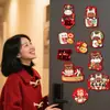 Decoración de Año Nuevo 2026 Pegatinas Magnéticas para Refrigerador Año del Caballo Diseño de Escena Nueva Parejas Pequeñas Pegatinas Magnéticas Creativas con Palabras de Bendición