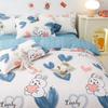 Juego de Cuatro Piezas Estampado de Algodón con Aloe Vera Transfronterizo para Uso en Casa y Dormitorio, Juego de Tres Piezas de Sábanas, Funda de Edredón, Fabricante de Ropa de Cama al por Mayor