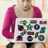 50 Pegatinas de Graffiti Musical Neon Transfronterizas para Guitarra, Casco, Patineta, Taza de Agua, iPad, Decorativas Impermeables, Pegatinas DIY
