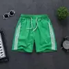 Short Esportivo de Três Barras Masculino Fino Secagem Rápida Corte Reto Solto Verão Casa Dormir Casual Roupa Externa Calça de Praia Três Pontos