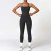 Traje de fitness sin costuras de alta elasticidad con mangas largas y tirantes, combinable libremente, adecuado para correr, yoga y uso casual