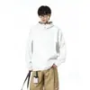 Em estoque, novo modelo outono 2026, algodão chinês de peso pesado 380g, moletom com capuz casual oversized com design de patchwork, W6096-