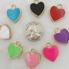 CCB pingente de coração multicolorido pingente de amor de plástico colar brincos pingente acessórios de joias diy atacado