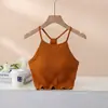 Nuevo Sujetador de Cuello Halter para Primavera y Verano con Almohadillas Integradas en el Pecho, Hermoso Diseño en la Espalda, Ropa Interior Femenina, Camisola Crop Top