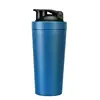 Copo de Aço Inoxidável Personalizado de Grande Capacidade para Fitness Esportivo com Proteína em Pó, Copo para Agitar com Escala, Copo para Milkshake