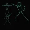 Nova Roupa Fluorescente Luminosa Stickman Estilo Jovem Masculino Costume de Dança com Tubo de Luz Fria de Alta Qualidade Performance Tiktok El