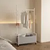 Perchero de piso para el hogar estilo crema, simple, moderno, portátil, lujo ligero, perchero, perchero de almacenamiento de ropa para celebridades de Internet
