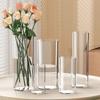 Vaso de plástico grande tubo reto transparente atacado sala de estar chão rico bambu flores hidropônicas ornamentos de flores ins estilo