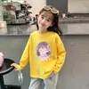 Camiseta de Manga Larga 100% Algodón con Estampado de Dibujos Animados para Niñas Primavera 2026 Nuevo Estilo Súper Linda Prenda Superior Infantil Hermosa Camiseta Base