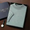 Suéter de Punto Holgado de Manga Corta con Cuello Alto para Hombre, Talla Grande, Color Sólido, Suéter de Cachemir Listo para Usar, Suéter de Cachemir de Manga Corta