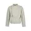 Jaqueta Curta com Gola Alta de Designer Masculina Punk Retrô Tendência Personalidade de Marca Nicho Casual Estilo Workwear Outerwear de Lona