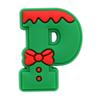 Serie de letras navideñas nuevas y creativas, zapatos con agujeros, flores, pegamento suave, distintivos, bricolaje, zapatos de jardín extraíbles, accesorios