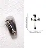 Acessórios de nail art Cross Hearts de celebridade da internet transfronteiriça, decorações e acessórios de unha de liga metálica em formato de cruz e coração, estilo punk vintage