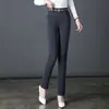 8112-1 Pantalones de Pana para Mujer de Otoño e Invierno Pantalones para Madre de Mediana Edad y Anciana Ropa Básica Pantalones de Pana Ajustados de Lápiz