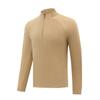 Camiseta Masculina de Manga Comprida com Gola Alta e Meio Zíper Estilo Similar da Dijia para Primavera e Outono, Secagem Rápida, Alta Elasticidade, Moletom Fitness
