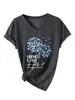 La amabilidad es gratis espolvorea Estación Independiente de Amazon Moda Temperamento Camiseta de Manga Corta con Cuello en V para Mujer