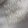 YITU Casca de Flor com Figura de Formiga Adesivo para Nail Art de Flor Pintada à Mão Decalque Decorativo para Unha com Flor Pesada e Neve Cortando YT4931