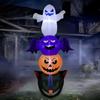 Combo de Fantasma, Murciélago, Calabaza y Gato Negro Inflable de Halloween Transfronterizo Modelo de Aire Luminoso Decoraciones de Patio Exterior de Terror