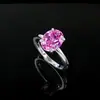 Anillo de Zafiro Azul Padparadscha Polvo Plata de Ley 925 Gema Cultivada Moda Simple Diseño Original Lujo Ligero Joyería de Gama Alta