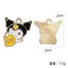 Colgantes de esmalte de la linda serie Sanrio oso de dibujos animados, My Melody, perro Pacha accesorio DIY colgantes pequeños