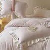 Outono e Inverno Quente 320g Luxuoso de Alta Qualidade Padrão Esculpido de Inverno Conjunto de Quatro Peças de Veludo de Leite Veludo Dupla Face Fleece de Coral