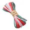 Pulseira de Corda Trançada Cor Gradiente de Fio de Algodão Acessórios com Contas DIY Feito à Mão Corda de Mão Corrente de Celular Decoração de Cordão
