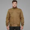 Chaqueta de Trabajo Resistente Estilo Americano Transfronteriza Htn para Hombre, Nueva Chaqueta de Caza para Exteriores de Algodón Puro para Primavera y Otoño con Múltiples Bolsillos y Cuello Alto