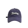 Gorra de Béisbol Bordada con Letras Bachnow Visera Suave Estilo Coreano Adelgazante para Mujer Circunferencia de Cabeza Grande Versátil