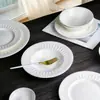 Roma Prato de Cerâmica de Alta Qualidade Prato de Jantar Prato para Bife Prato para Macarrão Ramen Prato de Sopa Prato de Servir Prato Ocidental Doméstico Prato de Pagin Prato de Jantar