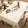 Mantel Estilo Chino, Nuevo Estilo Chino, Impermeable, Resistente al Aceite, Lavable, Mantel Rectangular para Mesa de Comedor, Lujo Ligero, Sensación de Alta Gama, Mantel Modelo Nuevo 2024