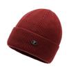 Moda Quente Proteção Auricular Cor Sólida Lã Chapéu Coreano Masculino e Feminino Outono e Inverno Novo All-match Chapéu de malha forrado de lã Chapéu frio