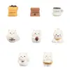 Paisaje en Miniatura Creativo Lindo Oso Cafetero Muñeco Caja Ciega DIY Accesorios de Decoración Adornos Pequeños para Coche Escritorio