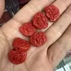 Llavero de cuentas hecho a mano con cuentas de nube trasera de cinabrio DIY palabra de la suerte nube trasera arena roja accesorios de abanico de plátano venta al por mayor