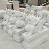 A Villa colocou escultura em pedra de mármore branco porta aberta corajosa pedra escultura de pedra corajosa Kirin ornamentos de presente