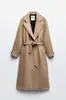 Z Estilo Europeu Transfronteiriço 2026 Nova Moda Elegante Feminino Atacado Para o Trabalho com Cinto Casaco de Lã 2052142