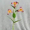 Nuevas Flores Artificiales para Boda y Decoración del Hogar, Pequeñas Orquídeas Iris Estilo Pintura al Óleo, Flores Falsas para Escaparates de Centros Comerciales y Arreglos de Paisajismo