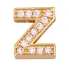 K62 Accesorios populares europeos y americanos letra latón circón chapado en oro de 18 quilates colgante pequeño collar colgante