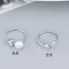 Corea por el resto de tu vida ¿tienes anillo de perla de cola de pez para mujer plata de ley s925 concha moda ins joyería accesorios de soporte vacío DIY