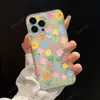 Estilo Ins Japonês Coreano Estético Romântico Tela Cheia Colorida Floral 18Pro Transparente Macio Capa iPhone18 Estilo Pintura a Óleo Capa de Celular