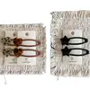 Pinza para el cabello con forma de corazón y estampado de leopardo de acetato para mujer, estilo coreano, nuevo clip lateral, horquilla Bb, accesorio para el cabello para mujer