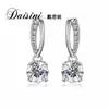 Desini Joyería Nueva de Plata S925 Diseño Original Personalizado Pendientes Geométricos Simples de Diamante Moissanita Joyería Fina