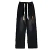 Calça jeans masculina retro americana, nova marca da moda primavera e outono, calça larga de perna reta solta para adolescentes, calça masculina