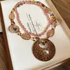 Collar Largo en Capas de Estrella y Flor Estilo Minimalista, Cadena para Suéter de Moda de Lujo Ligero de Nicho Accesorio de Moda